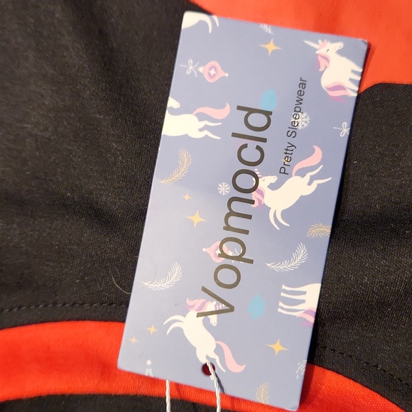 NWT Vopmocld Merry Christmas ho ho ho Women's sz M Sleepwear Top only - Picture 3 of 7